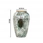 SOGA 30x19cm Green Medium Ceramic Flower Vase Elegant Living Room Home Decor