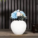 SOGA 21x22cm Plain White Small Ceramic Flower Vase Elegant Living Room Home Decor SOGA 21x22cm Plain White Small Ceramic Flower Vase Elegant Living Room Home Decor