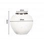 SOGA 21x22cm Plain White Small Ceramic Flower Vase Elegant Living Room Home Decor