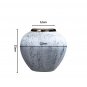 SOGA 21x22cm White and Grey Small Ceramic Flower Vase Elegant Living Room Home Decor
