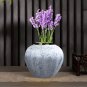 SOGA 21x22cm White and Grey Small Ceramic Flower Vase Elegant Living Room Home Decor