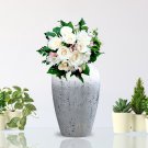 SOGA 30x19cm White and Grey Medium Ceramic Flower Vase Elegant Living Room Home Decor SOGA 30x19cm White and Grey Medium Ceramic Flower Vase Elegant Living Room Home Decor