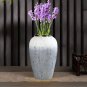 SOGA 30x19cm White and Grey Medium Ceramic Flower Vase Elegant Living Room Home Decor