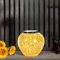 SOGA 21x22cm Yellow with White Mini Floral Small Ceramic Flower Vase Elegant Living Room Home Decor