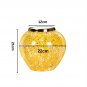 SOGA 21x22cm Yellow with White Mini Floral Small Ceramic Flower Vase Elegant Living Room Home Decor