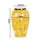 SOGA 30x19cm Yellow with White Mini Floral Medium Ceramic Flower Vase Elegant Living Room Home Decor