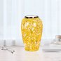 SOGA 30x19cm Yellow with White Mini Floral Medium Ceramic Flower Vase Elegant Living Room Home Decor