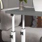 SOGA 40x80cm Gray Bedside Table Movable Bedroom Desk Student Computer Table