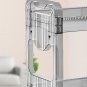 SOGA 38x24cm Clear 3 Tier Bookshelf & Cosmetic Storage Organizer Trolley Rack