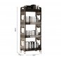 SOGA 38x24cm Black 3 Tier Bookshelf & Cosmetic Storage Organizer Trolley Rack