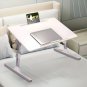 SOGA 60x40cm Portable White Adjustable Foldable Laptop and Study Table