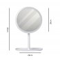 SOGA 26cm White Round Smart LED Makeup Bedroom Table Vanity Mirror Tricolor w/ 5x Magnification
