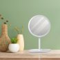SOGA 26cm White Round Smart LED Makeup Bedroom Table Vanity Mirror Tricolor w/ 5x Magnification