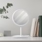 SOGA 26cm White Round Smart LED Makeup Bedroom Table Vanity Mirror Tricolor w/ 5x Magnification