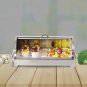 SOGA 59x38.5cm Silver Ceramic Serving Bowl with Chafing Dish Buffet Server for Kitchen Dining