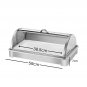 SOGA 59x38.5cm Silver Ceramic Serving Bowl with Chafing Dish Buffet Server for Kitchen Dining