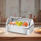 SOGA 59x38.5cm Silver Color Ceramic Serving Bowl Chafing Dish for Kitchen Essential SOGA 59x38.5cm Silver Color Ceramic Serving Bowl Chafing Dish for Kitchen Essential