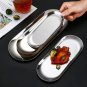 SOGA Silver Nordic Oval Plate Set Small, Medium, and Large for 3 Pieces Kitchen