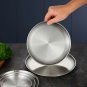 SOGA 20cm Silver Grilling Plate Durable Heat Resistant for BBQs and Outdoor Cooking Essential