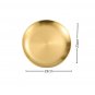SOGA 23cm Gold Grilling Plate Durable Heat Resistant for BBQs Cooking Kitchen Essential