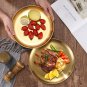 SOGA 23cm Gold Grilling Plate Durable Heat Resistant for BBQs Cooking Kitchen Essential