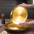 SOGA 26cm Gold Grilling Plate Durable Heat Resistant for BBQs Cooking Kitchen Essential SOGA 26cm Gold Grilling Plate Durable Heat Resistant for BBQs Cooking Kitchen Essential