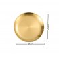 SOGA 26cm Gold Grilling Plate Durable Heat Resistant for BBQs Cooking Kitchen Essential