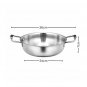 SOGA 24cm Premium Silver Seafood Dry Pot Stockpot Versatile and Durable Kitchen Essential