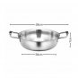SOGA 28cm Premium Silver Seafood Dry Pot Stockpot Versatile and Durable Kitchen Essential