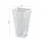 SOGA 22.5cm Handcrafted Clear Glass Vase Classic Design for Home Decor