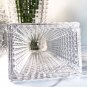 SOGA 22.5cm Handcrafted Clear Glass Vase Classic Design for Home Decor