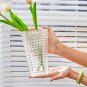 SOGA 22.5cm Handcrafted Clear Glass Vase Classic Design for Home Decor