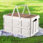 SOGA 34.5 cm 18L White Car & Camping Foldable Storage Box Crate Stackable Container with Handle