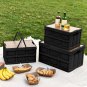 SOGA 30L White Car & Camping Foldable Storage Box Crate Stackable Container with Handle