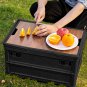 SOGA 30L White Car & Camping Foldable Storage Box Crate Stackable Container with Handle