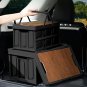 SOGA 30L White Car & Camping Foldable Storage Box Crate Stackable Container with Handle