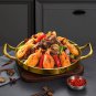SOGA 28cm Dry Pot, Gold Plated 202 Material Stainless Steel and Kitchen Essential