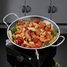 SOGA 25cm Signature Dry Pot crafted with 201 Material in Silver Color and for Kitchen Essentials SOGA 25cm Signature Dry Pot crafted with 201 Material in Silver Color and for Kitchen Essentials