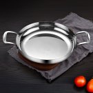 SOGA 24cm Flat Base Seafood Dry Pot in Elegant Silver Finish with Durable for Kitchen Essential SOGA 24cm Flat Base Seafood Dry Pot in Elegant Silver Finish with Durable for Kitchen Essential