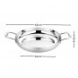 SOGA 32cm Flat Base Seafood Dry Pot in Elegant Silver Finish with Durable for kitchen Essential