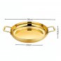 SOGA 24cm Flat Base Seafood Dry Pot in Elegant Gold Color with Durable for Kitchen Essential