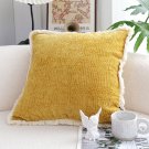 SOGA 50cm Throw Pillow Turmeric Yellow Aesthetic Chenille Texture for Home Decor SOGA 50cm Throw Pillow Turmeric Yellow Aesthetic Chenille Texture for Home Decor