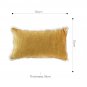 SOGA 35cm Throw Pillow Turmeric Yellow Aesthetic Chenille Texture for Home Decor