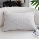 SOGA 35cm Throw Pillow Off White Lumbar Embroidered Decorative Cover Stitch for Home Decor SOGA 35cm Throw Pillow Off White Lumbar Embroidered Decorative Cover Stitch for Home Decor
