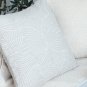 SOGA 50cm Throw Pillow Off White Lumbar Embroidered Decorative Cover Stitch for Home Decor