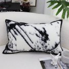 SOGA 35cm Throw Pillow Black and White Leopard Thick Premium Polyester Fiber for Home Decor SOGA 35cm Throw Pillow Black and White Leopard Thick Premium Polyester Fiber for Home Decor