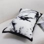 SOGA 35cm Throw Pillow Black and White Leopard Thick Premium Polyester Fiber for Home Decor