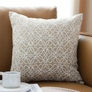 SOGA 50cmThrow Pillow White and Beige Geometric Pattern Accent for Home Decor SOGA 50cmThrow Pillow White and Beige Geometric Pattern Accent for Home Decor