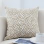 SOGA 50cmThrow Pillow White and Beige Geometric Pattern Accent for Home Decor