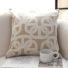 SOGA 50cm Throw Pillow Beige Interlocking Geometric Pattern Modern Accent for Home Décor SOGA 50cm Throw Pillow Beige Interlocking Geometric Pattern Modern Accent for Home Décor